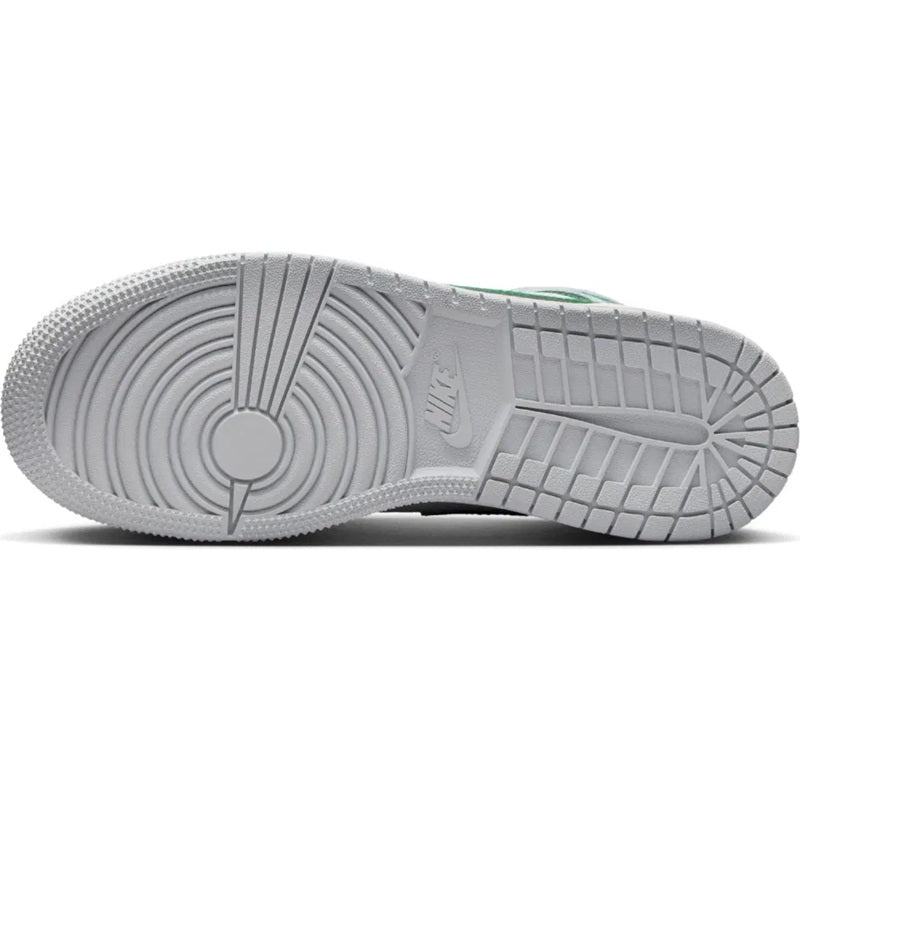Big Kid's Jordan 1 Mid Summit White/Pine Green (DQ8423 142)