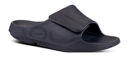 OOFOS Unisex OOahh Sport Flex Slide Sandal - Matte Black