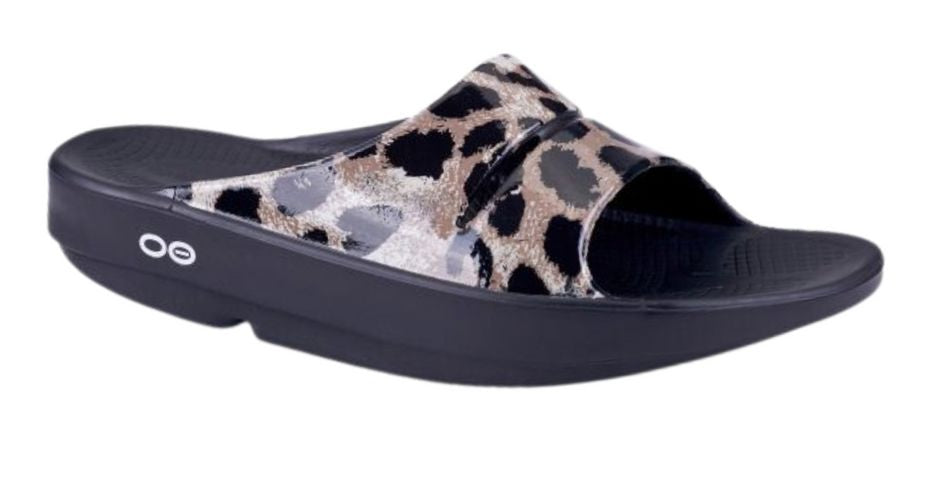 OOFOS Women's OOahh Limited Slide Sandal - Cheetah