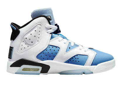 Big Kid's Jordan 6 Retro "UNC" University Blue/White-Black (384665 410)