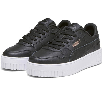Big Kid's Puma Carina Street Jr Black-Black-Rose-Gold-White (393846 02)