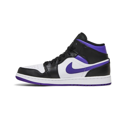 Air Jordan 1 Mid 'White Black Purple' (2022)