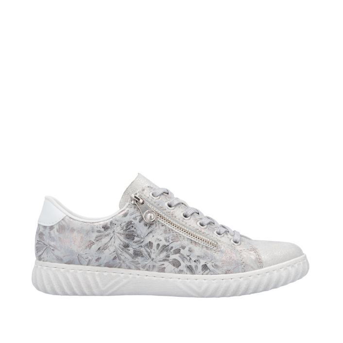 Rieker Womens Shoes N0900-90 Silver/Platinum