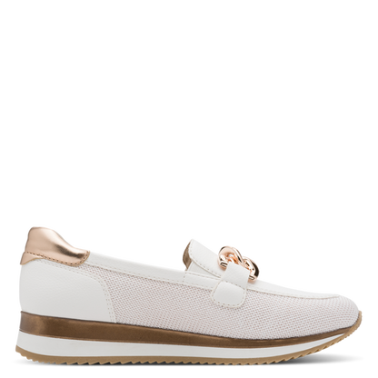 Jana Womens Shoe 8-24766-42 White/Rose Gold