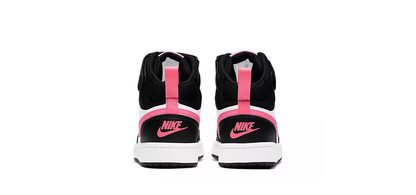 Big Kid's Nike Court Borough Mid 2 Black/Sunset Pulse-White (CD7782 005)