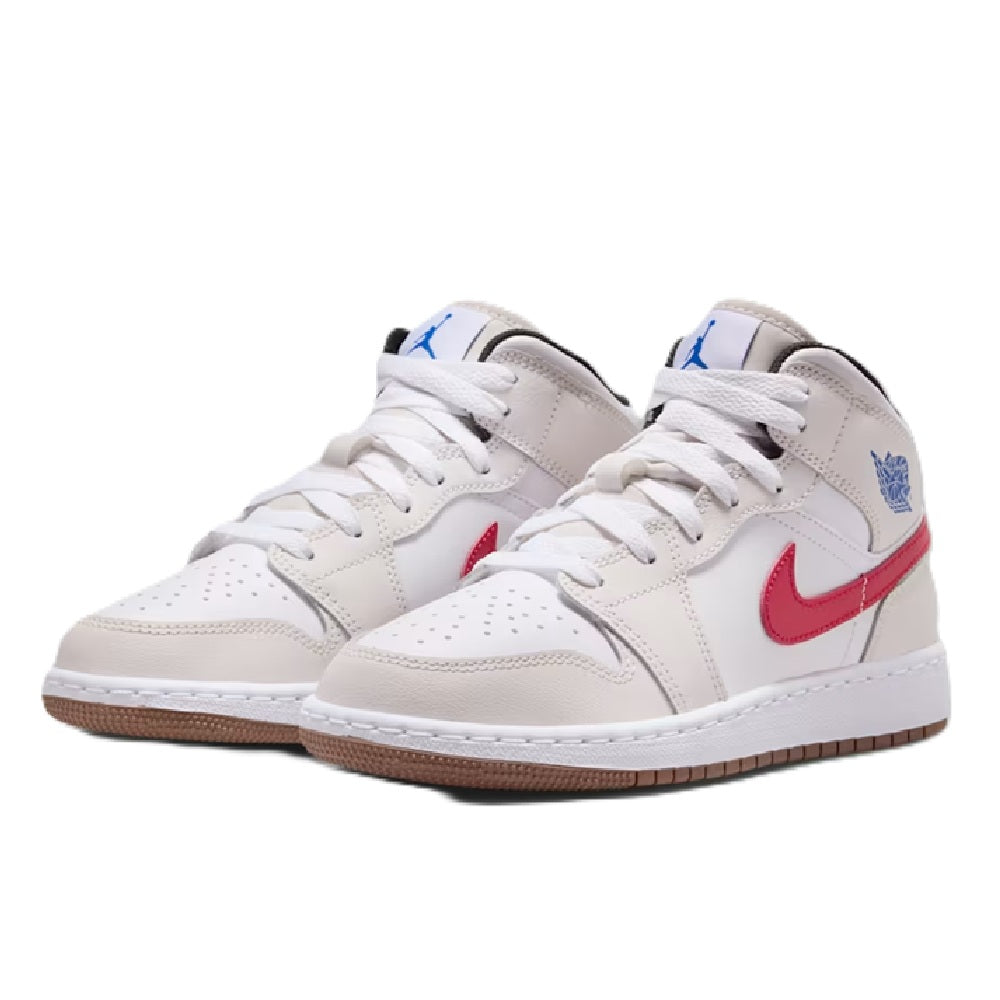 Big Kid's Jordan 1 Mid Phantom/Game Royal-White-Sail (DQ8423 004)