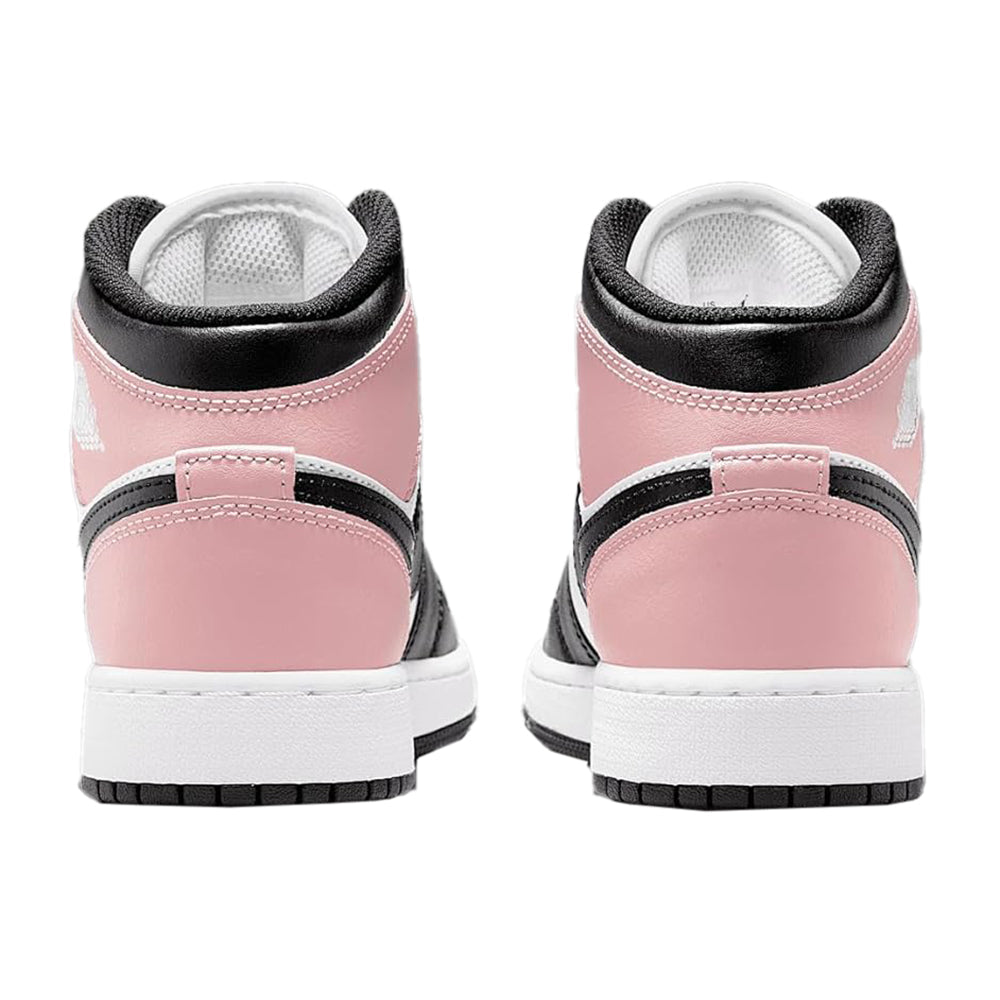 Big Kid's Jordan 1 Mid White/Black-Rust Pink (DQ8423 100)