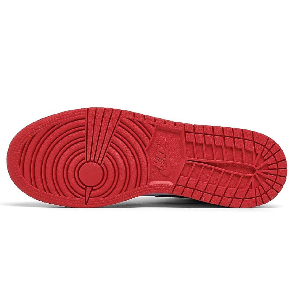 Big Kid's Jordan 1 Mid "Gym Red Black Toe" White/Gym Red-Black (DQ8423 106)