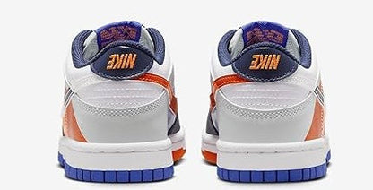 Big Kid's Nike Dunk Low SE White/White-Light Silver (FQ7674 100)