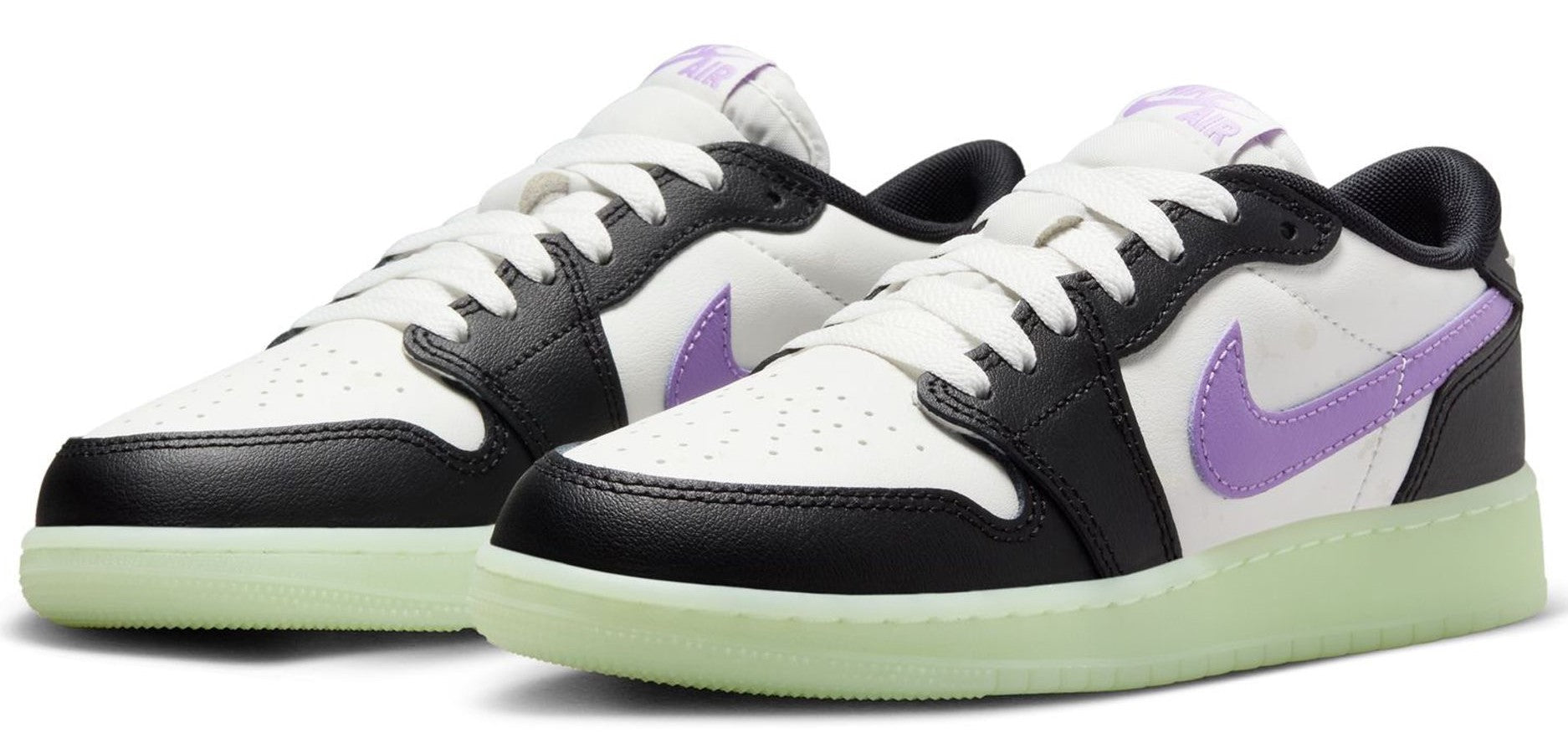 Big Kid's Jordan 1 Retro Low OG Black/Black Raspberry (HF0410 001)