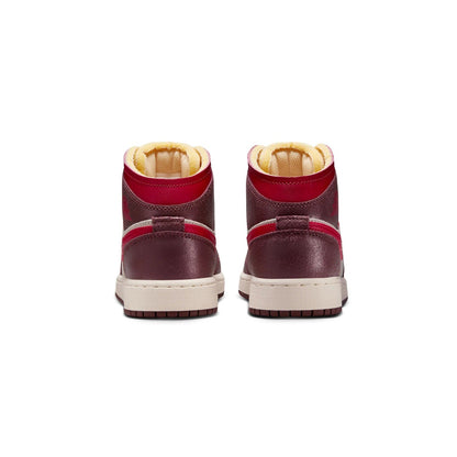Big Kid's Jordan 1 Mid SE Coconut Milk/Varsity Red (HF3196 100)