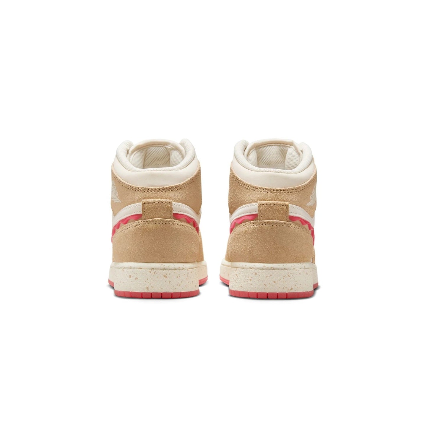 Big Kid's Jordan 1 Mid SE Desert/Fusion Red-Pale Ivory (HJ5958 206)