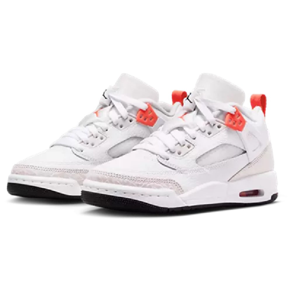 Big Kid's Jordan Spizike Low White/Bright Crimson-Vast Grey (IQ0320 100)