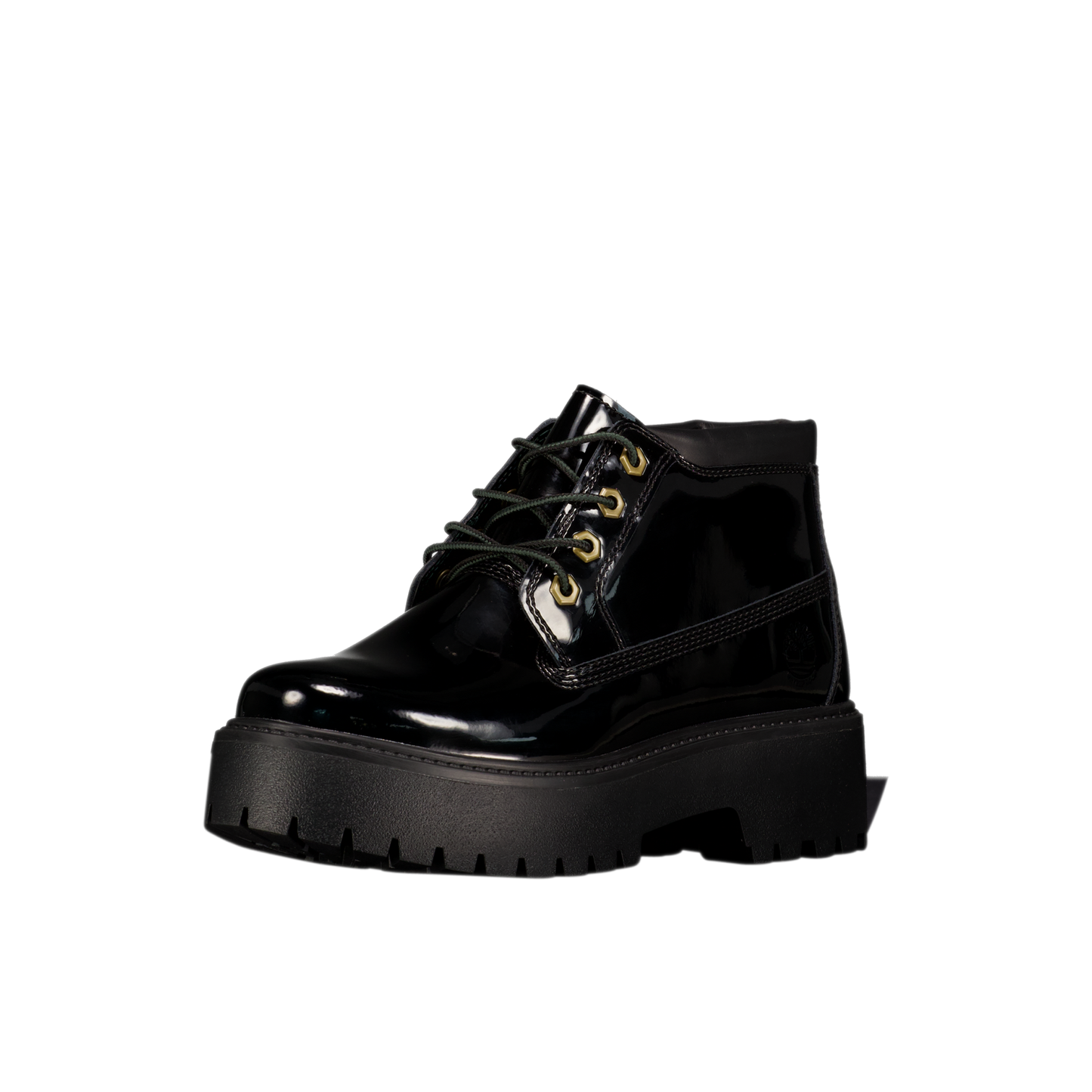 W Patent Leather Stone Street Platform Chukka